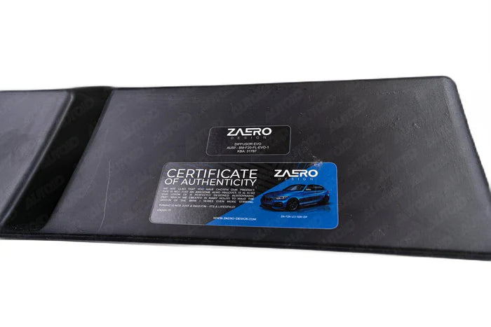 BMW 1 Series M Sport F20 F21 LCI Single Exit (118i 120i 120d 125i) EVO-1 Gloss Black Rear Diffuser by ZAERO (2015-2019)