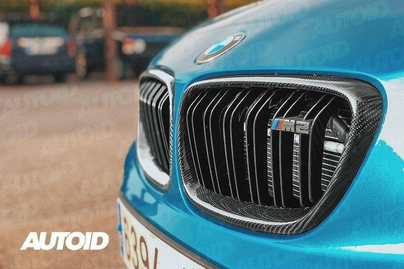 Carbon Fibre Double Slat Kidney Grilles for BMW 2 Series & M2 (2014-2020, F22 F87)