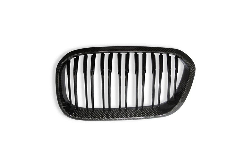 CARBON FIBRE DOUBLE SLAT KIDNEY GRILLES FOR BMW 1 SERIES (2015-2019, LCI F20 F21)