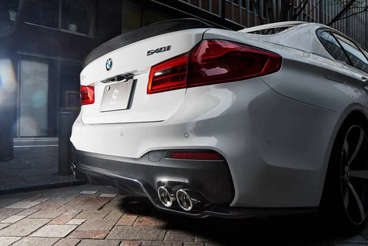 3DDesign Carbon Fibre Rear Diffuser (Type 2) for BMW 5 Series M Sport (2017-2023, G30 G31)