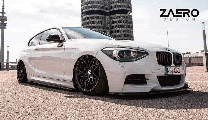 BMW 1 Series F20 F21 & 2 Series F22 EVO-1 Gloss Black Side Skirts by ZAERO (2011-2019)