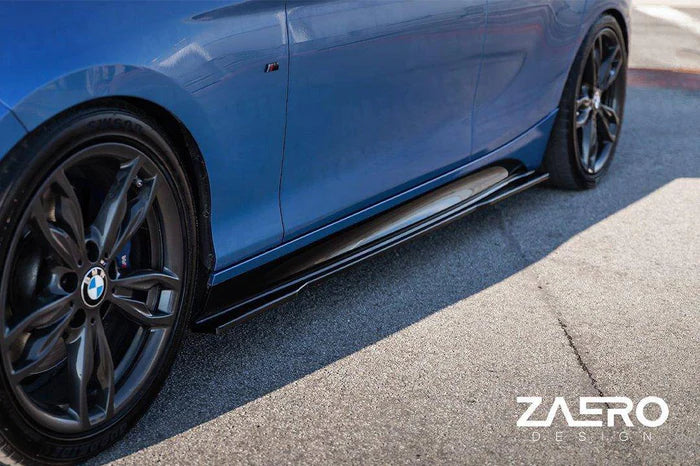 BMW 1 Series F20 F21 & 2 Series F22 EVO-1 Gloss Black Side Skirts by ZAERO (2011-2019)