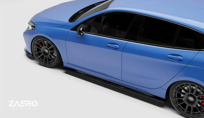 BMW 1 Series & M135i F40 EVO-1 Gloss Black Side Skirts by ZAERO (2019-2024)