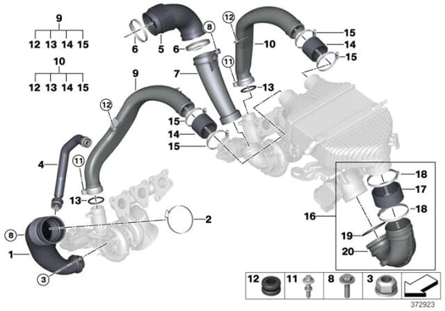 TITANIUM COOLER BACK CHARGEPIPE WITH METH BUNGS - RMT Performance European & Exotics