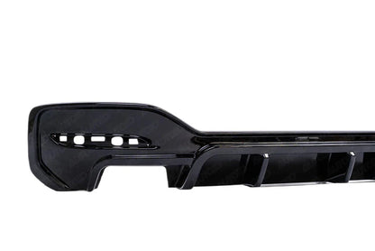 BMW 1 Series M Sport F20 F21 LCI Single Exit (118i 120i 120d 125i) EVO-1 Gloss Black Rear Diffuser by ZAERO (2015-2019)