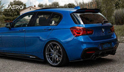 BMW 1 Series, M135i & M140i F20 F21 LCI EVO-1 Gloss Black Diffuser Side Spat Flap Extensions by ZAERO (2015-2019)