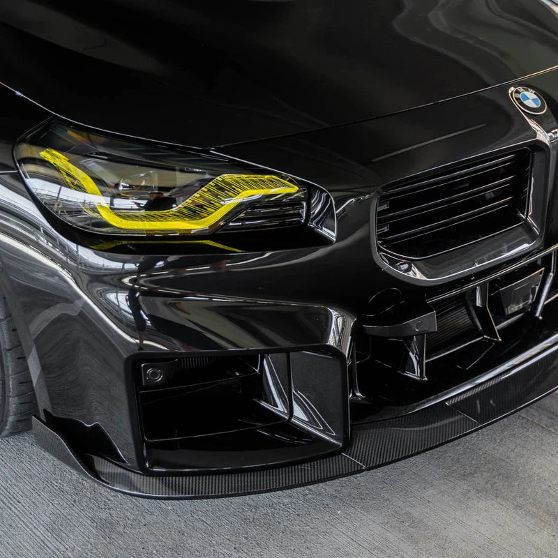 BMW G87 M2 TR87 CARBON FIBRE FRONT SPLITTER WITH WINGLETS BY TRE (2023 + ) - Carbon Splitter