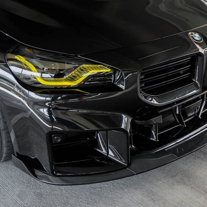 BMW G87 M2 TR87 CARBON FIBRE FRONT SPLITTER WITH WINGLETS BY TRE (2023 + ) - Carbon Splitter