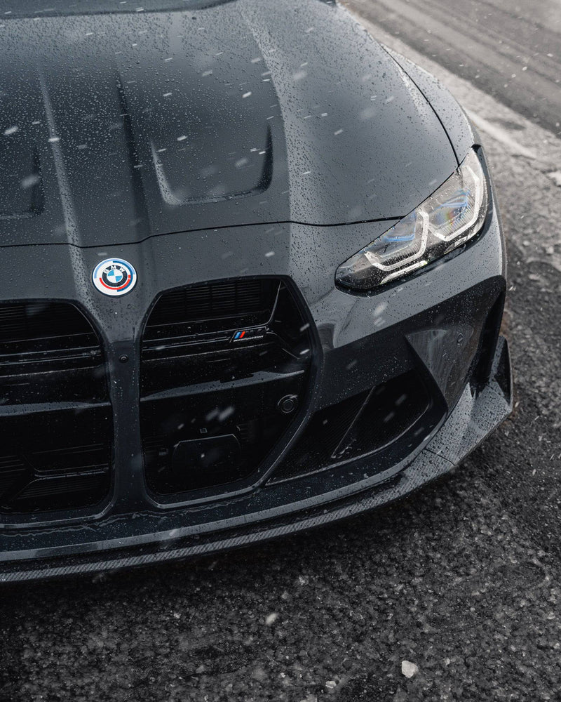 BMW G80 M3 & G82 G83 M4 ABS PLASTIC GLOSS BLACK CSL STYLE FRONT KIDNEY GRILLES WITH ACC FITMENT (2021+)