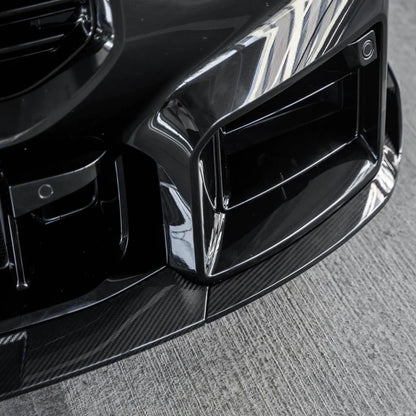 BMW G87 M2 TR87 CARBON FIBRE FRONT SPLITTER WITH WINGLETS BY TRE (2023 + ) - Carbon Splitter