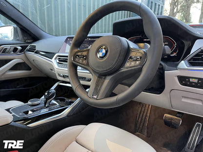 TRE Pre-Preg Carbon Fibre Steering Wheel Trim for BMW M Sport (2018-2024, F40 F44 G20 G21 G42 G30)