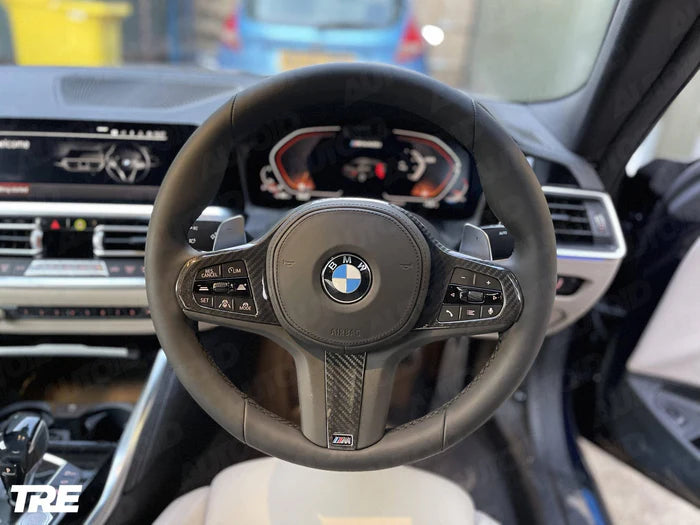 TRE Pre-Preg Carbon Fibre Steering Wheel Trim for BMW M Sport (2018-2024, F40 F44 G20 G21 G42 G30)