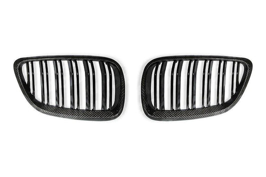Carbon Fibre Double Slat Kidney Grilles for BMW 2 Series & M2 (2014-2020, F22 F87)