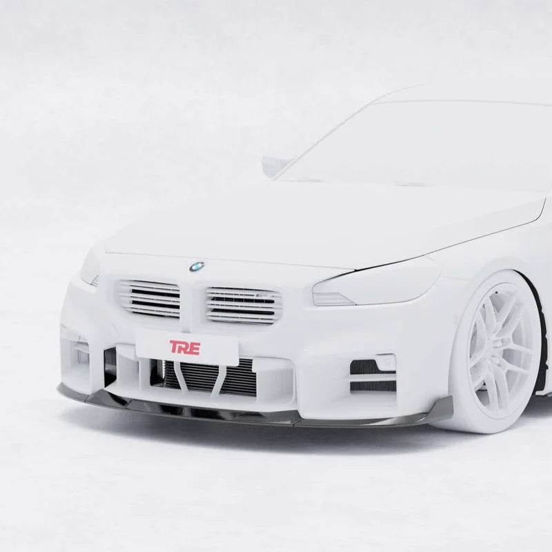 BMW G87 M2 TR87 CARBON FIBRE FRONT SPLITTER WITH WINGLETS BY TRE (2023 + ) - Carbon Splitter