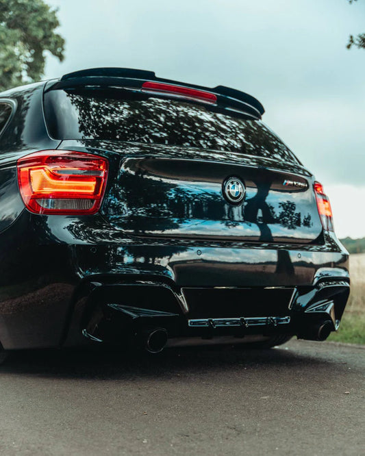 BMW 1 Series & M135i F20 F21 Pre-LCI EVO-1 Gloss Black Rear Diffuser by ZAERO (2011-2015)
