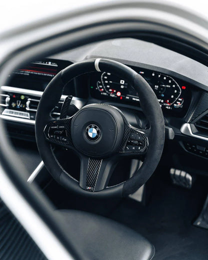 TRE Pre-Preg Carbon Fibre Steering Wheel Trim for BMW M Sport (2018-2024, F40 F44 G20 G21 G42 G30)