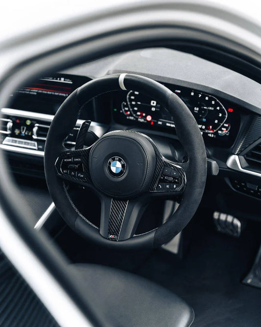 TRE Pre-Preg Carbon Fibre Steering Wheel Trim for BMW M Sport (2018-2024, F40 F44 G20 G21 G42 G30)