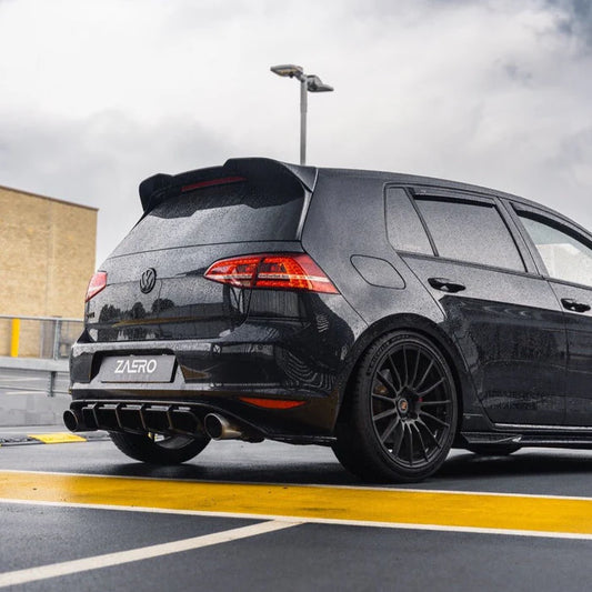 VW Golf GTI Mk7 EVO-1 Gloss Black Rear Diffuser by ZAERO (2013-2017)