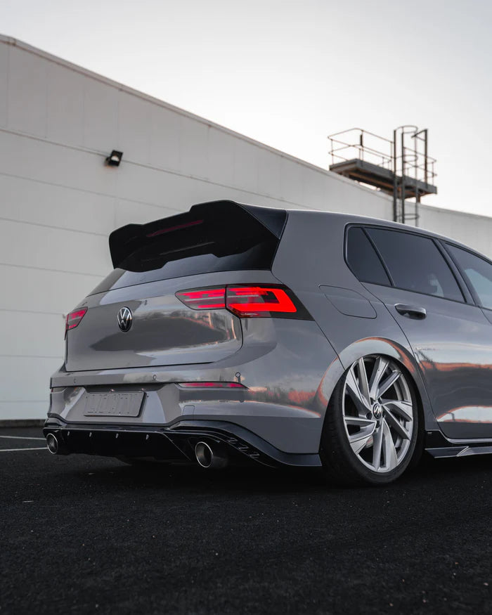 VW Golf GTI Mk8 & Mk8.5 EVO-1 Gloss Black Rear Diffuser by ZAERO (2020+)