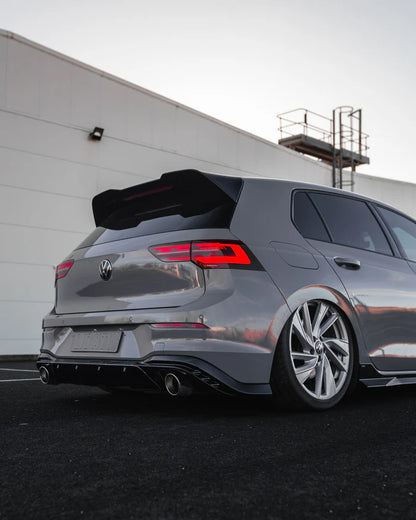 VW Golf GTI Mk8 & Mk8.5 EVO-1 Gloss Black Rear Diffuser by ZAERO (2020+)