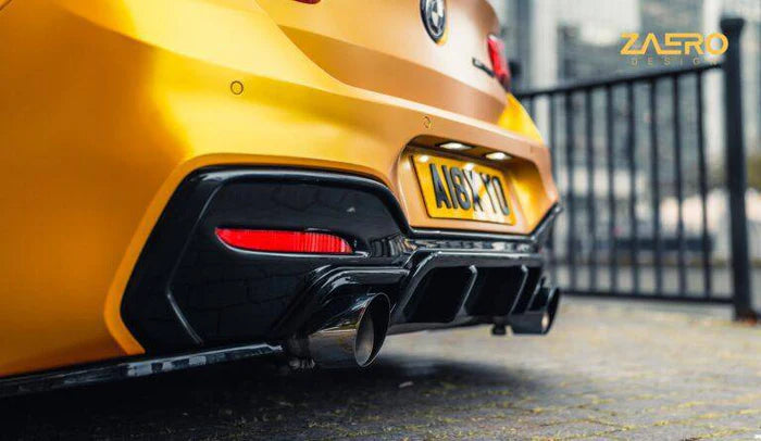 BMW 1 Series, M135i & M140i F20 F21 LCI EVO-1 Gloss Black Diffuser Side Spat Flap Extensions by ZAERO (2015-2019)