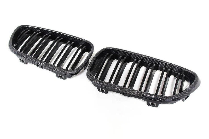 Carbon Fibre Double Slat Kidney Grilles for BMW 2 Series & M2 (2014-2020, F22 F87)