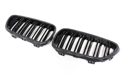Carbon Fibre Double Slat Kidney Grilles for BMW 2 Series & M2 (2014-2020, F22 F87)