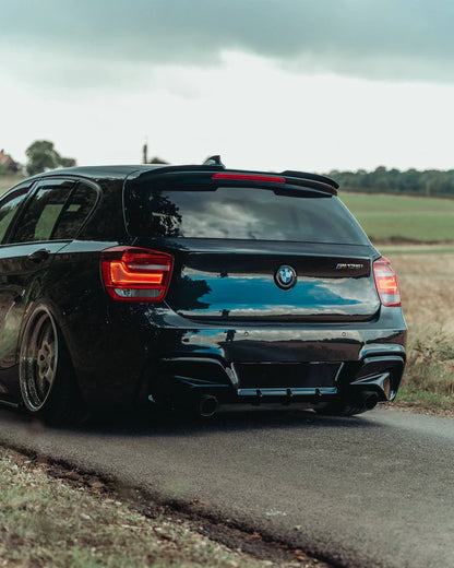 BMW 1 Series & M135i F20 F21 Pre-LCI EVO-1 Gloss Black Rear Diffuser by ZAERO (2011-2015)