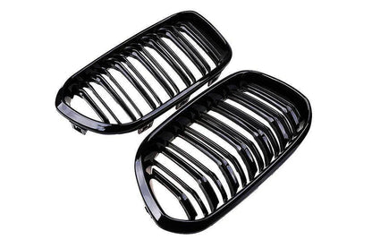 BMW 1 Series, M135i & M140i F20 F21 LCI Gloss Black Kidney Grilles (2015-2019)