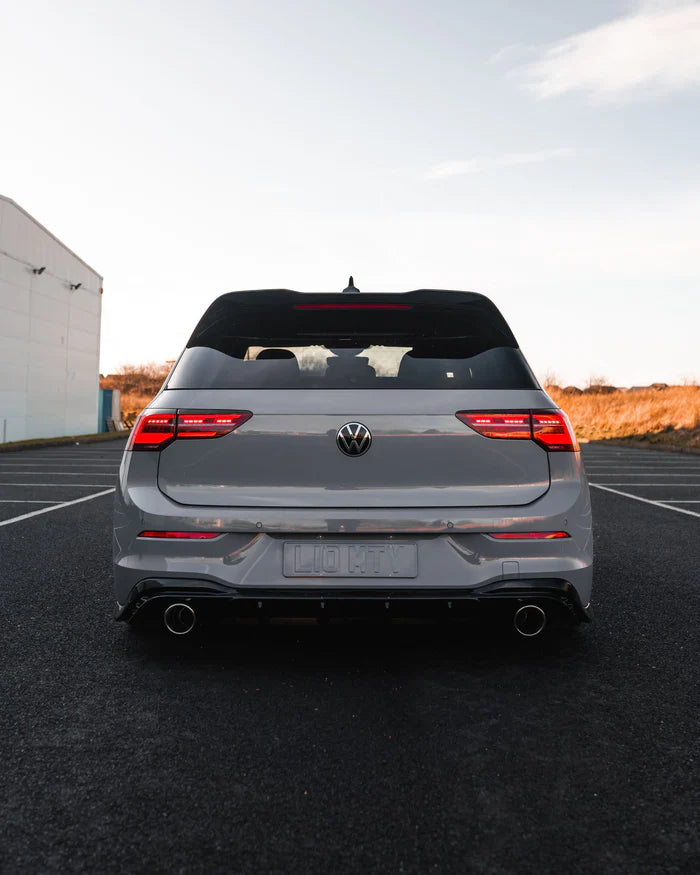 VW Golf GTI Mk8 & Mk8.5 EVO-1 Gloss Black Rear Diffuser by ZAERO (2020+)