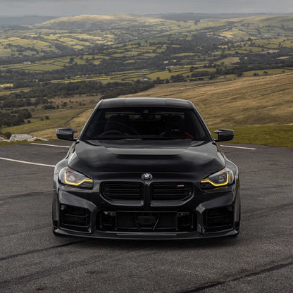 BMW G87 M2 TR87 CARBON FIBRE FRONT SPLITTER WITH WINGLETS BY TRE (2023 + ) - Carbon Splitter