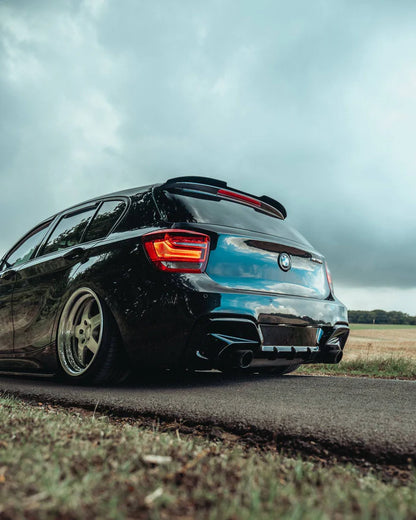 BMW 1 Series & M135i F20 F21 Pre-LCI EVO-1 Gloss Black Rear Diffuser by ZAERO (2011-2015)