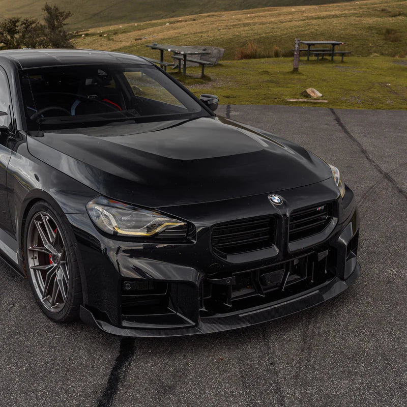BMW G87 M2 TR87 CARBON FIBRE FRONT SPLITTER WITH WINGLETS BY TRE (2023 + ) - Carbon Splitter