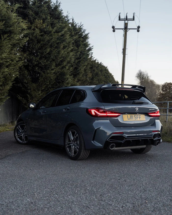 BMW M135i & 1 Series Dual Exit (128ti, 120d, 120i) F40 EVO-1 Gloss Black Rear Diffuser by ZAERO (2019-2024)