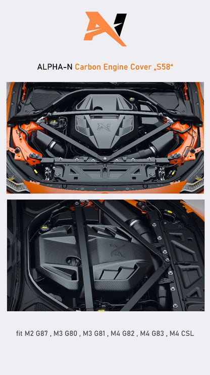 BMW M2 G87 Carbon Fibre Engine Cover by Alpha-N (2023 + ) - Carbon Engine Cover