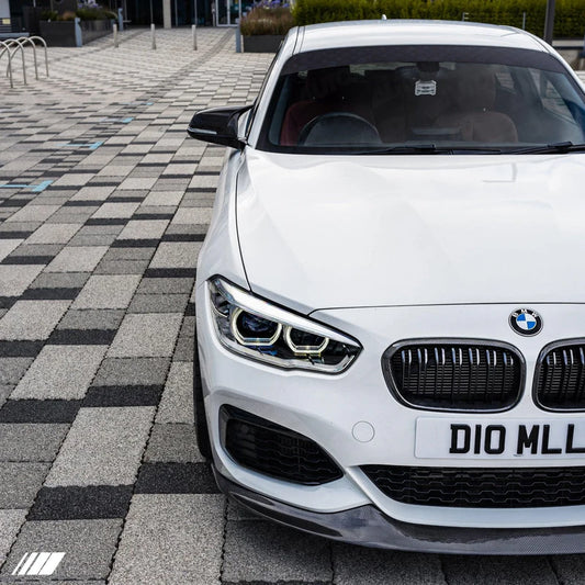 CARBON FIBRE DOUBLE SLAT KIDNEY GRILLES FOR BMW 1 SERIES (2015-2019, LCI F20 F21)