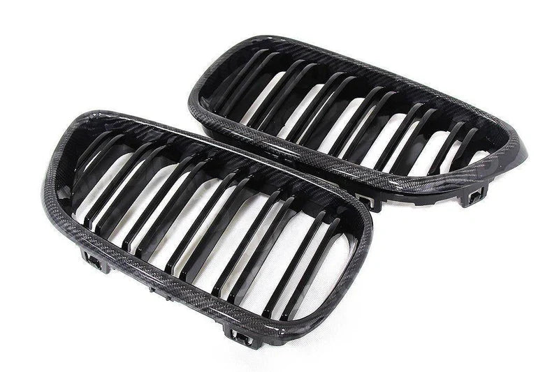 Carbon Fibre Double Slat Kidney Grilles for BMW 2 Series & M2 (2014-2020, F22 F87)