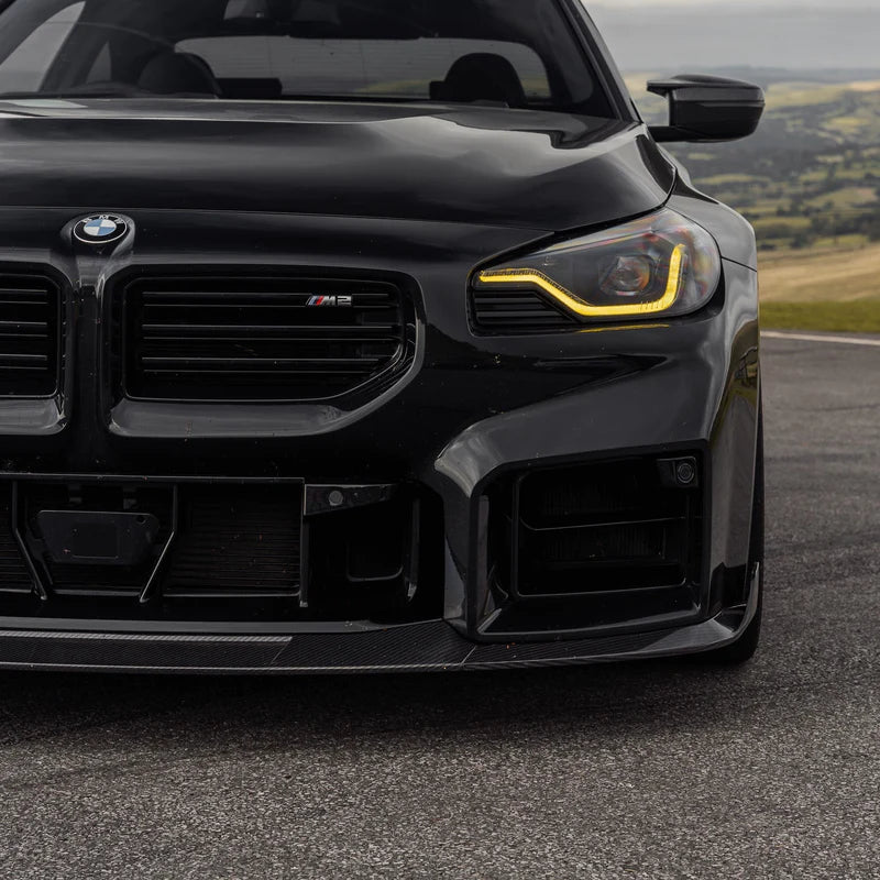 BMW G87 M2 TR87 CARBON FIBRE FRONT SPLITTER WITH WINGLETS BY TRE (2023 + ) - Carbon Splitter