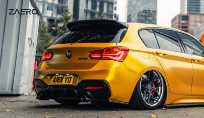 BMW 1 Series, M135i & M140i F20 F21 LCI EVO-1 Gloss Black Diffuser Side Spat Flap Extensions by ZAERO (2015-2019)