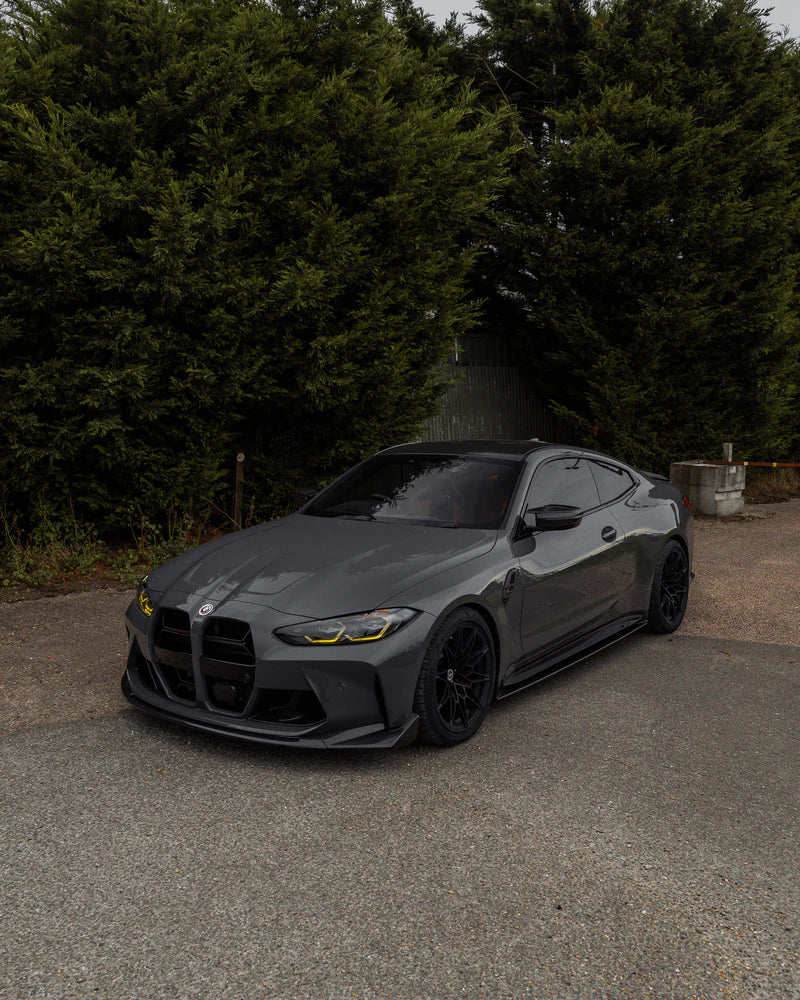 BMW G80 M3 & G82 G83 M4 ABS PLASTIC GLOSS BLACK CSL STYLE FRONT KIDNEY GRILLES WITH ACC FITMENT (2021+)