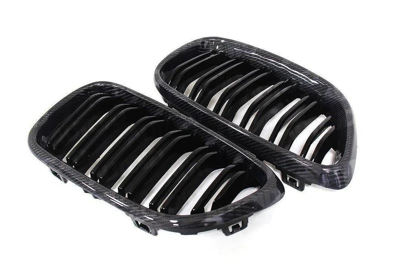 Carbon Fibre Double Slat Kidney Grilles for BMW 2 Series & M2 (2014-2020, F22 F87)
