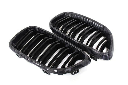 Carbon Fibre Double Slat Kidney Grilles for BMW 2 Series & M2 (2014-2020, F22 F87)