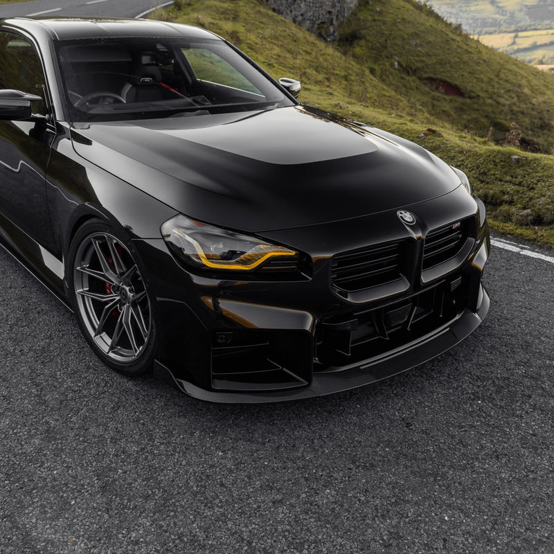 BMW G87 M2 TR87 CARBON FIBRE FRONT SPLITTER WITH WINGLETS BY TRE (2023 + ) - Carbon Splitter