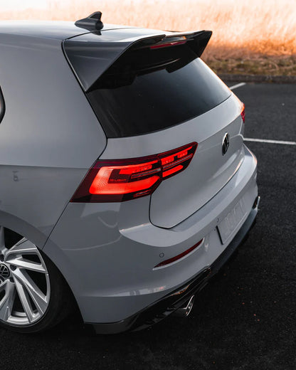 VW Golf GTI Mk8 & Mk8.5 EVO-1 Gloss Black Rear Diffuser by ZAERO (2020+)
