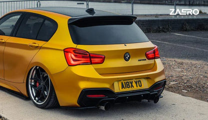 BMW 1 Series, M135i & M140i F20 F21 LCI EVO-1 Gloss Black Diffuser Side Spat Flap Extensions by ZAERO (2015-2019)