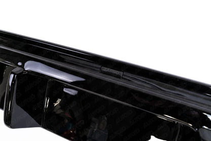 BMW 1 Series M Sport F20 F21 LCI Single Exit (118i 120i 120d 125i) EVO-1 Gloss Black Rear Diffuser by ZAERO (2015-2019)