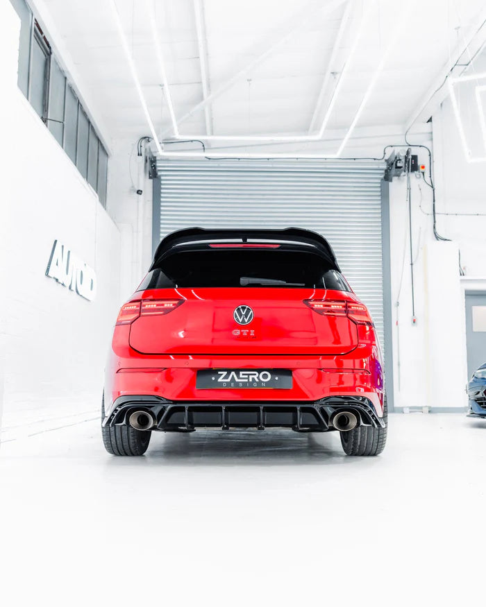 VW Golf GTI Clubsport & Golf R Mk8 EVO-1 Gloss Black Rear Spoiler by ZAERO (2020+)