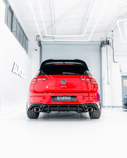 VW Golf GTI Clubsport & Golf R Mk8 EVO-1 Gloss Black Rear Spoiler by ZAERO (2020+)