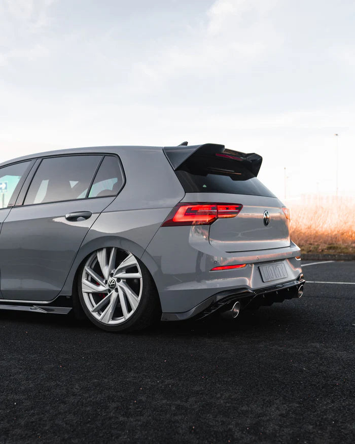 VW Golf GTI Mk8 & Mk8.5 EVO-1 Gloss Black Rear Diffuser by ZAERO (2020+)