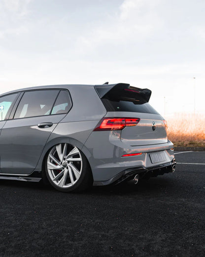 VW Golf GTI Mk8 & Mk8.5 EVO-1 Gloss Black Rear Diffuser by ZAERO (2020+)